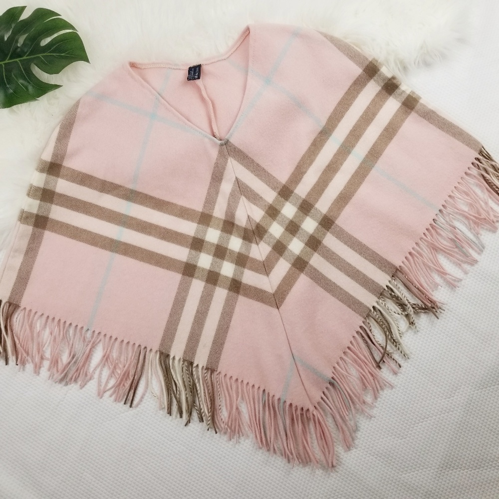 Burberry | Pink Nova Check Poncho | One Size